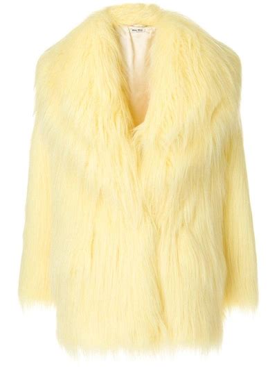 miu miu faux fur jacket|farfetch miu mitu coats.